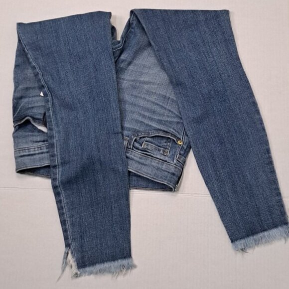 PISTOLA Audrey Distressed Frayed Skinny Jeans Santa Cruz Blue 27 NEW DEFECT - Picture 5 of 8
